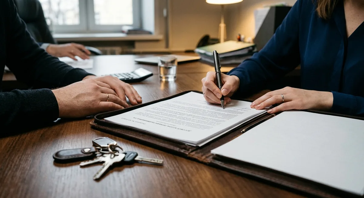 Подписание договора купли-продажи коммерческого помещения