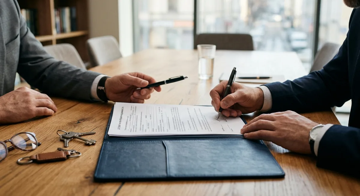 Подписание договора купли-продажи коммерческого помещения